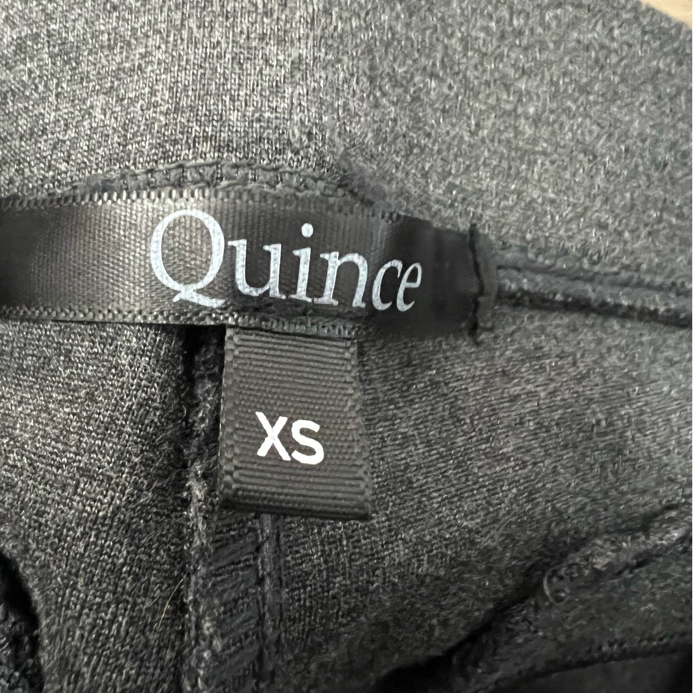 Quince Women's Charcoal Straight Leg pull on pants sz XS EUC - Picture 4 of 6